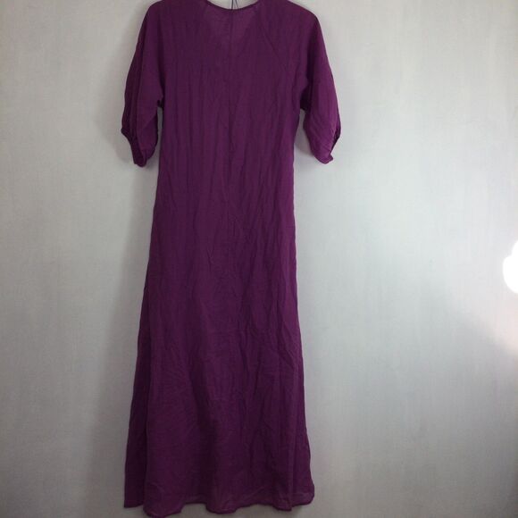Calme by Johnny Was Womens V-Neck Buttoned Raglan Slip Dress Purple Size XS NWT - Picture 13 of 16